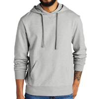 AllMade Unisex Organic French Terry Pullover Hoodie, Granite Grey Heather, Front view