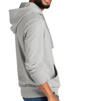 AllMade Unisex Organic French Terry Pullover Hoodie, Granite Grey Heather, Right Sleeve view
