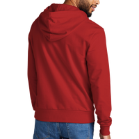 AllMade Unisex Organic French Terry Pullover Hoodie, Revolution Red, Back view