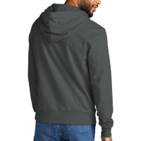 AllMade Unisex Organic French Terry Pullover Hoodie, Terrain Grey, Back view