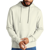 AllMade Unisex Organic French Terry Pullover Hoodie, White Sand, Front view