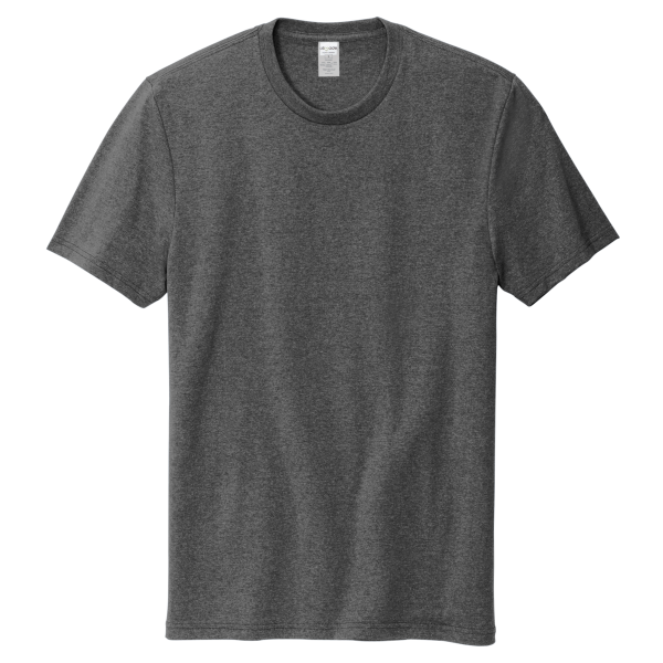 AllMade Unisex Recycled Blend Tee, Reloaded Charcoal Heather, Front view