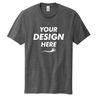 AllMade Unisex Recycled Blend Tee, Reloaded Charcoal Heather, Front view, Mockup
