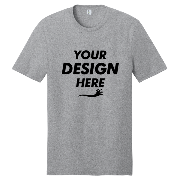 AllMade Unisex Recycled Blend Tee, Remade Gray Heather, Front view, Mockup