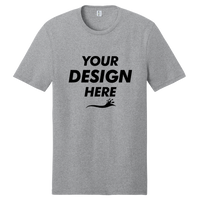 AllMade Unisex Recycled Blend Tee, Remade Gray Heather, Front view, Mockup