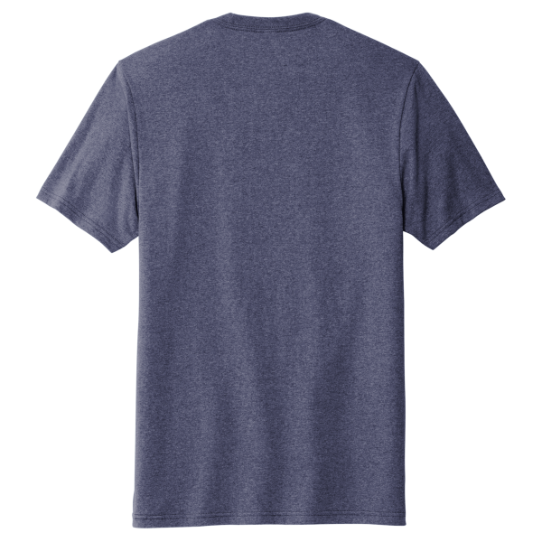 AllMade Unisex Recycled Blend Tee, Salvaged Navy Heather, Back view