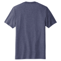 AllMade Unisex Recycled Blend Tee, Salvaged Navy Heather, Back view