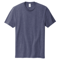 AllMade Unisex Recycled Blend Tee, Salvaged Navy Heather, Front view