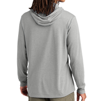 AllMade Unisex Tri Blend Hoodie Tee, Aluminum Grey, Back view