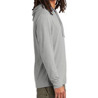 AllMade Unisex Tri Blend Hoodie Tee, Aluminum Grey, Right Sleeve view