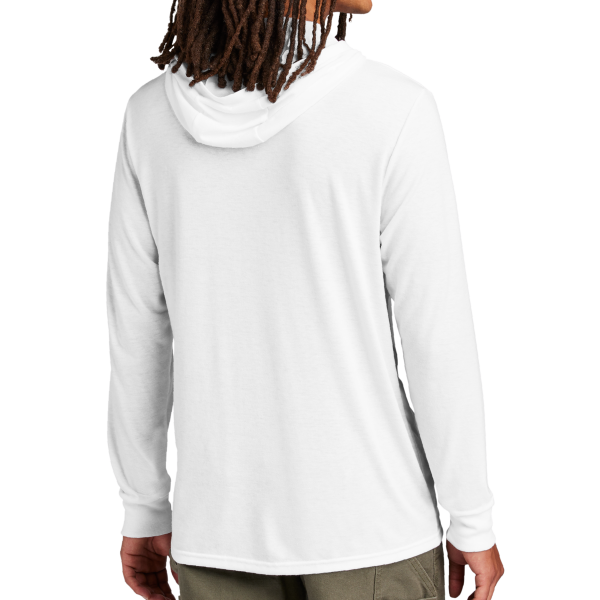 AllMade Unisex Tri Blend Hoodie Tee, Bright White, Back view