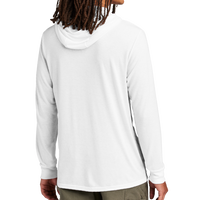 AllMade Unisex Tri Blend Hoodie Tee, Bright White, Back view
