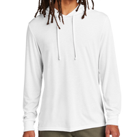 AllMade Unisex Tri Blend Hoodie Tee, Bright White, Front view
