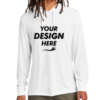 AllMade Unisex Tri Blend Hoodie Tee, Bright White, Front view, Mockup