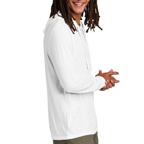 AllMade Unisex Tri Blend Hoodie Tee, Bright White, Right Sleeve view