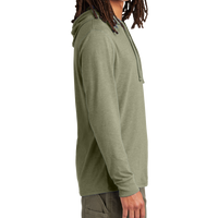 AllMade Unisex Tri Blend Hoodie Tee, Olive You Green, Right Sleeve view
