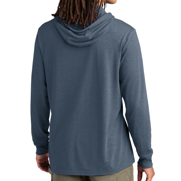 AllMade Unisex Tri Blend Hoodie Tee, Rebel Blue, Back view