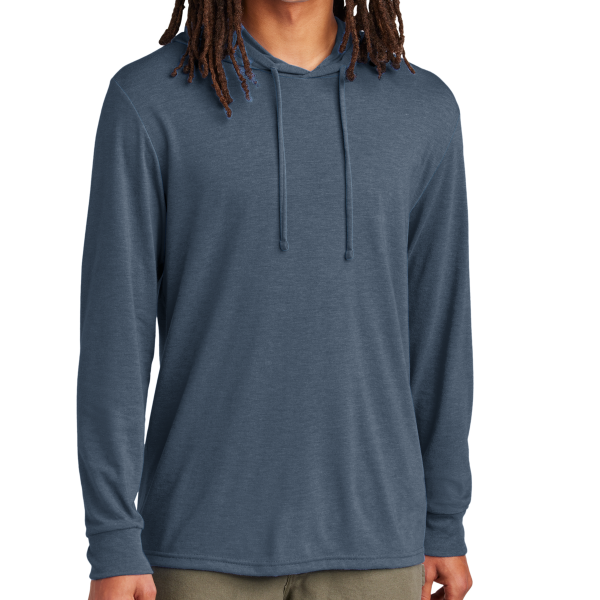 AllMade Unisex Tri Blend Hoodie Tee, Rebel Blue, Front view