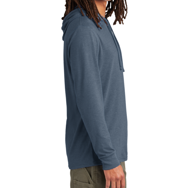 AllMade Unisex Tri Blend Hoodie Tee, Rebel Blue, Right Sleeve view