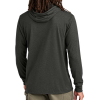 AllMade Unisex Tri Blend Hoodie Tee, Space Black, Back view