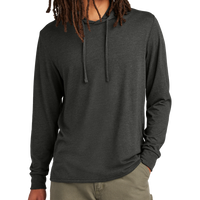 AllMade Unisex Tri Blend Hoodie Tee, Space Black, Front view