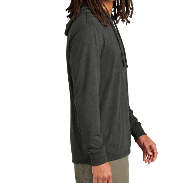 AllMade Unisex Tri Blend Hoodie Tee, Space Black, Right Sleeve view