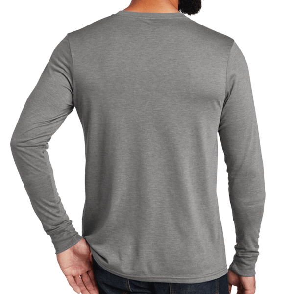 AllMade Unisex Tri Blend Long Sleeve Tee, Aluminum Grey, Back view