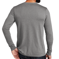 AllMade Unisex Tri Blend Long Sleeve Tee, Aluminum Grey, Back view