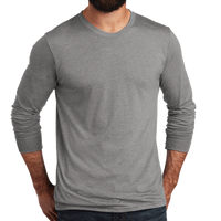 AllMade Unisex Tri Blend Long Sleeve Tee, Aluminum Grey, Front view