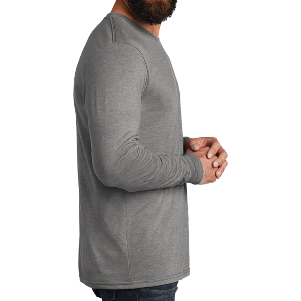 AllMade Unisex Tri Blend Long Sleeve Tee, Aluminum Grey, Right Sleeve view