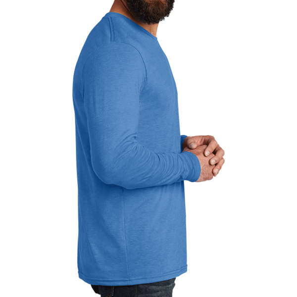 AllMade Unisex Tri Blend Long Sleeve Tee, Azure Blue, Right Sleeve view