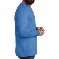 AllMade Unisex Tri Blend Long Sleeve Tee, Azure Blue, Right Sleeve view