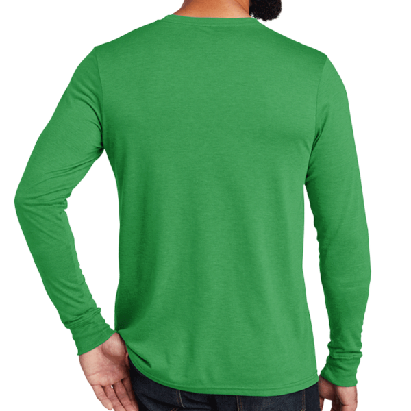AllMade Unisex Tri Blend Long Sleeve Tee, Enviro Green, Back view