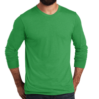 AllMade Unisex Tri Blend Long Sleeve Tee, Enviro Green, Front view