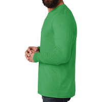 AllMade Unisex Tri Blend Long Sleeve Tee, Enviro Green, Left Sleeve view