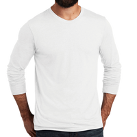 AllMade Unisex Tri Blend Long Sleeve Tee, Fairly White, Front view