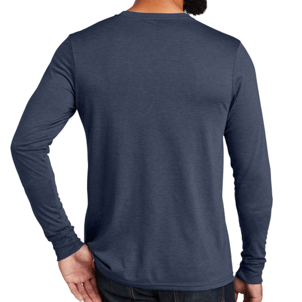 AllMade Unisex Tri Blend Long Sleeve Tee, Rebel Blue, Back view