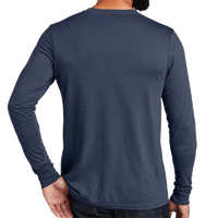 AllMade Unisex Tri Blend Long Sleeve Tee, Rebel Blue, Back view
