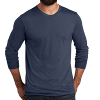 AllMade Unisex Tri Blend Long Sleeve Tee, Rebel Blue, Front view