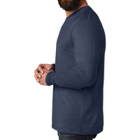 AllMade Unisex Tri Blend Long Sleeve Tee, Rebel Blue, Left Sleeve view