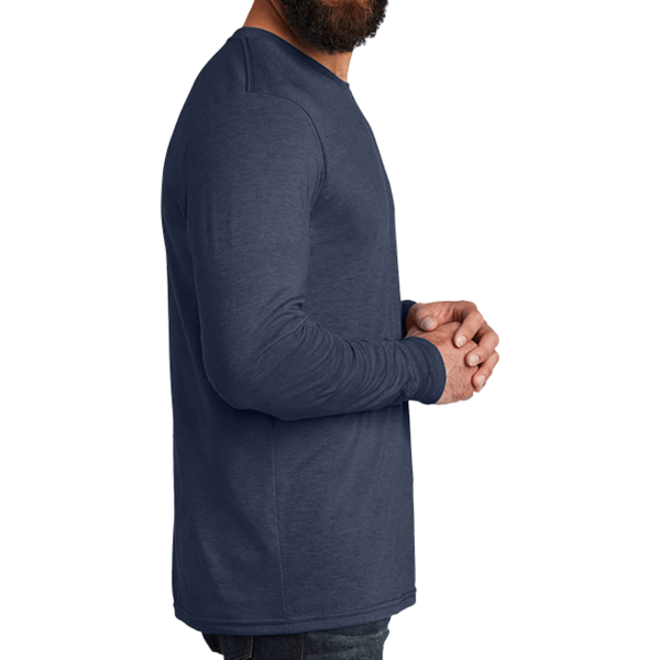 AllMade Unisex Tri Blend Long Sleeve Tee, Rebel Blue, Right Sleeve view