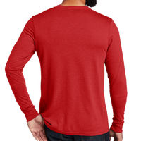 AllMade Unisex Tri Blend Long Sleeve Tee, Rise Up Red, Back view