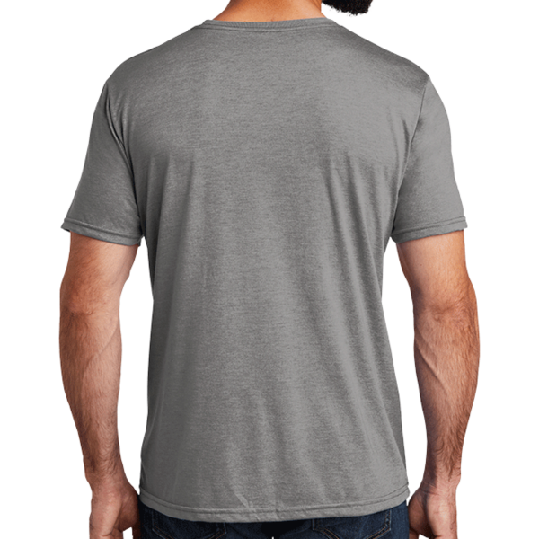 AllMade Unisex Tri Blend Tee, Aluminum Grey, Back view