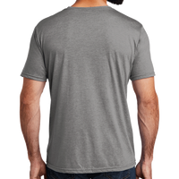 AllMade Unisex Tri Blend Tee, Aluminum Grey, Back view