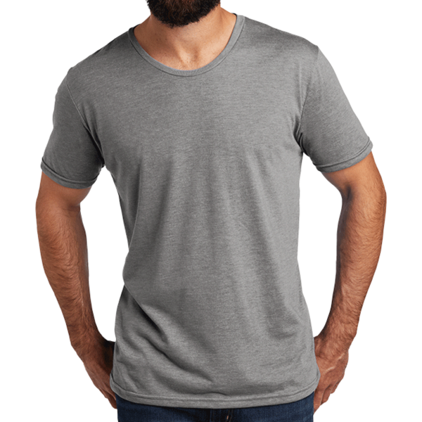 AllMade Unisex Tri Blend Tee, Aluminum Grey, Front view