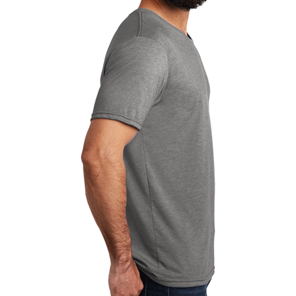 AllMade Unisex Tri Blend Tee, Aluminum Grey, Right Sleeve view