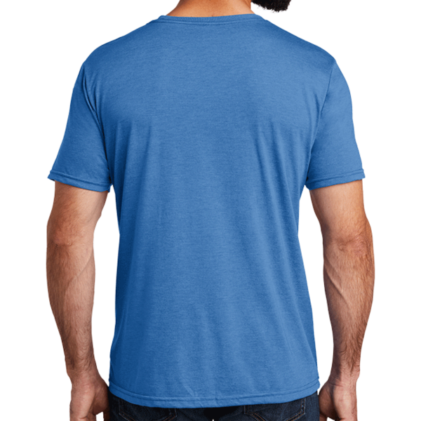 AllMade Unisex Tri Blend Tee, Azure Blue, Back view