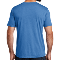 AllMade Unisex Tri Blend Tee, Azure Blue, Back view