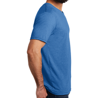 AllMade Unisex Tri Blend Tee, Azure Blue, Right Sleeve view