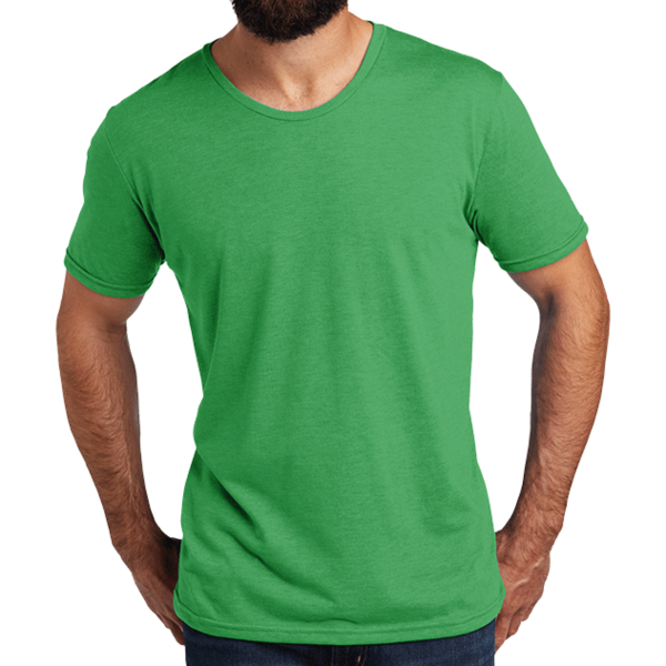 AllMade Unisex Tri Blend Tee, Enviro Green, Front view